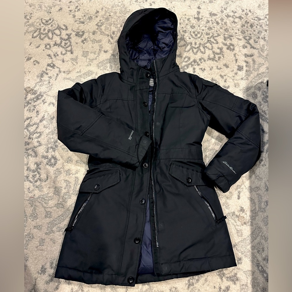 Eddie Bauer  Women’s Superior Down Coat Weatheredge Premium Parka Hooded Medium